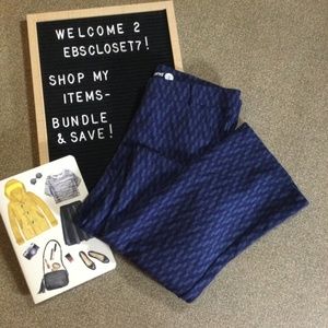 Betabrand Navy Patterned Women's Trousers